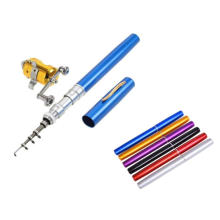 38 inch Mini Portable Pocket Aluminum Alloy Pen Fishing Rod with Reel,Compact Telescopic Aluminum Alloy Fishing Rod Pole